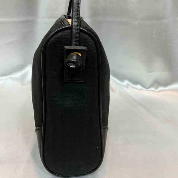 Fendi crossbody signature dark gray on black penguin stripe.  66-A2a - Picture 4 of 14